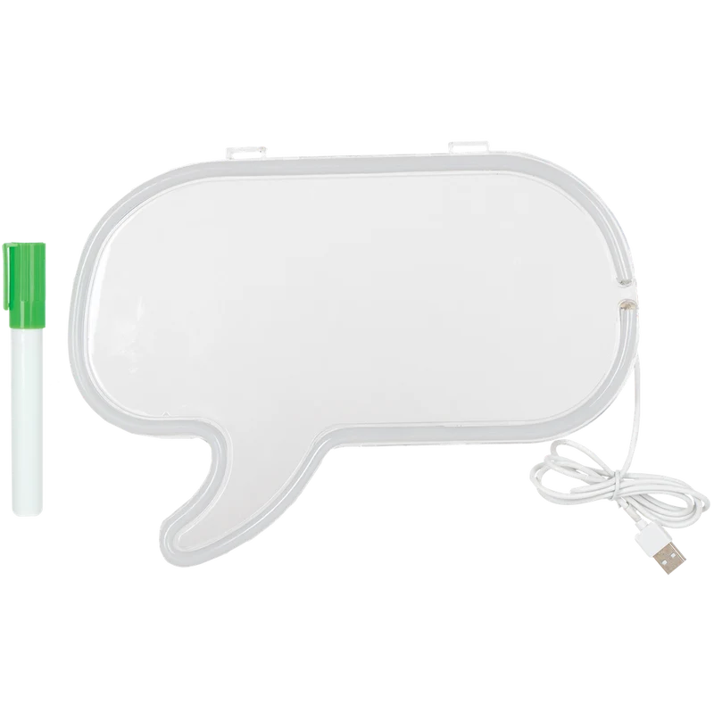 Neon Speech Bubble Message Light Frame