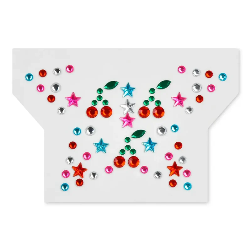 Iscream Cherry On Top Face Gems Decorative Stickers Set