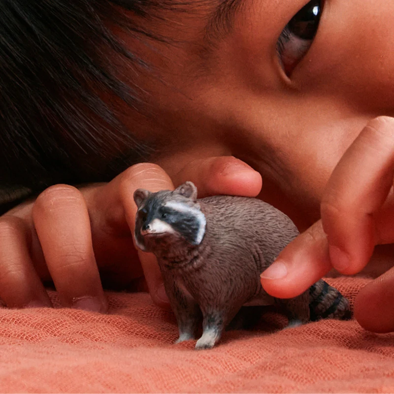 Schleich Wild Life Raccoon Hand Painted Animal Figurine Toy