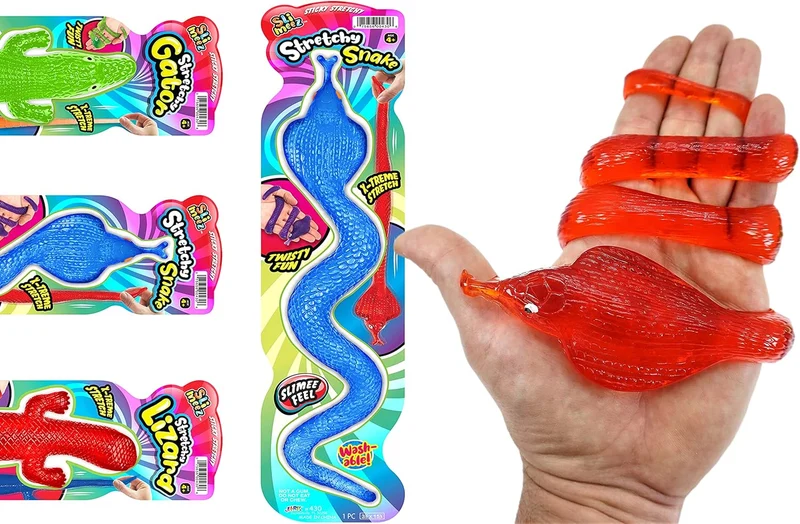 JA-RU Giant Sticky Reptile Stretchy Fidget Toy for Kids