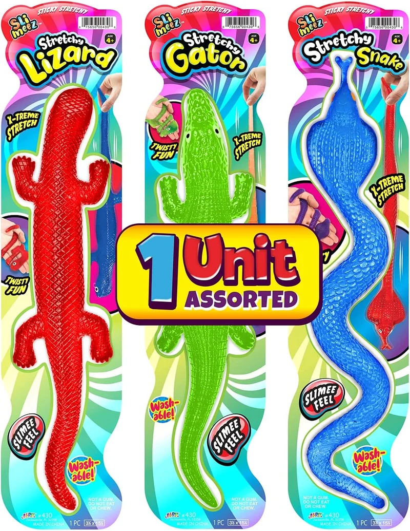 JA-RU Giant Sticky Reptile Stretchy Fidget Toy for Kids