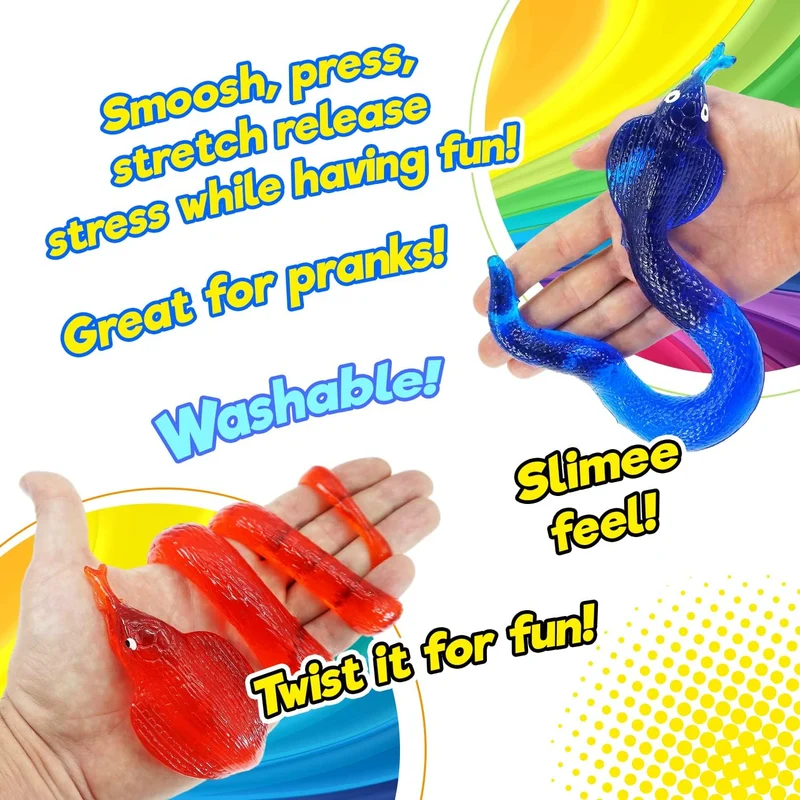 JA-RU Giant Sticky Reptile Stretchy Fidget Toy for Kids