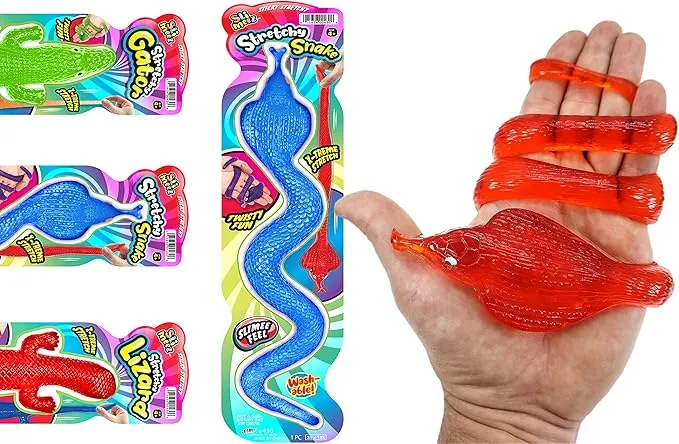 JA-RU Giant Sticky Reptile Stretchy Fidget Toy for Kids