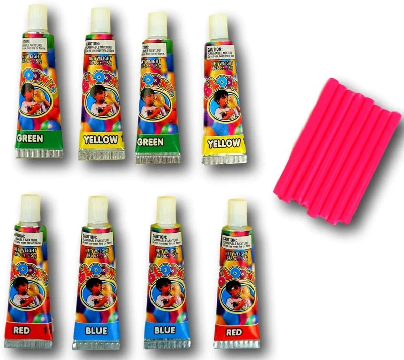 JA-RU Bloonies Magic Plastic Bubble Balloon Variety Pack 8 Tubes