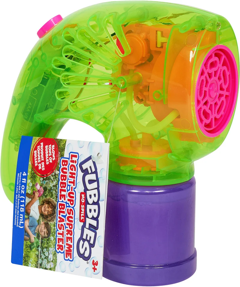Fubbles Light-Up Supreme Bubble Blaster Outdoor Toy for Kids