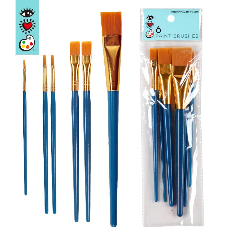 Bright Stripes 6 Paint Brush Set