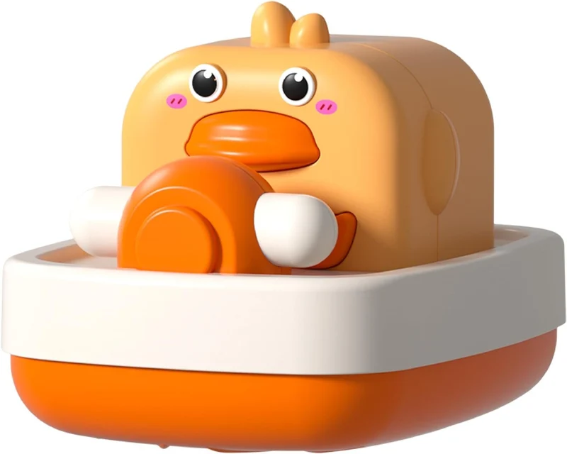 Wind-up Duck in a Boat Floating Bath Toy for Toddlers