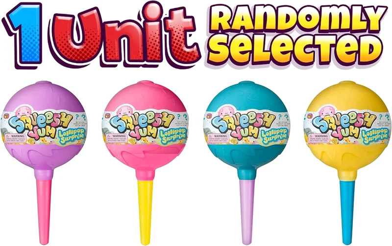 JA-RU Squeesh Yum Lollipop Surprise with 5 Mini Mochi Squishies