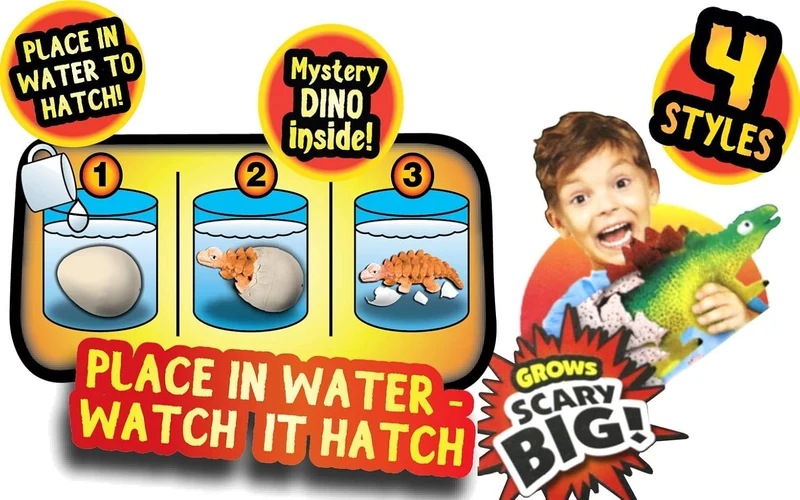 JA-RU Giant Hatching Dinosaur Egg Growing Toy for Kids