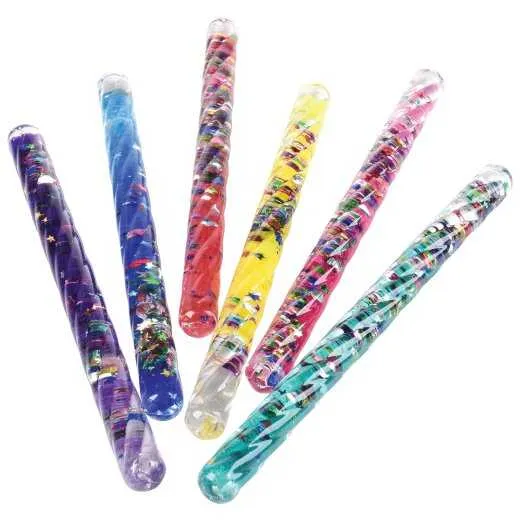 Corkscrew Glitter Wand 6.25 Inch Sensory Toy