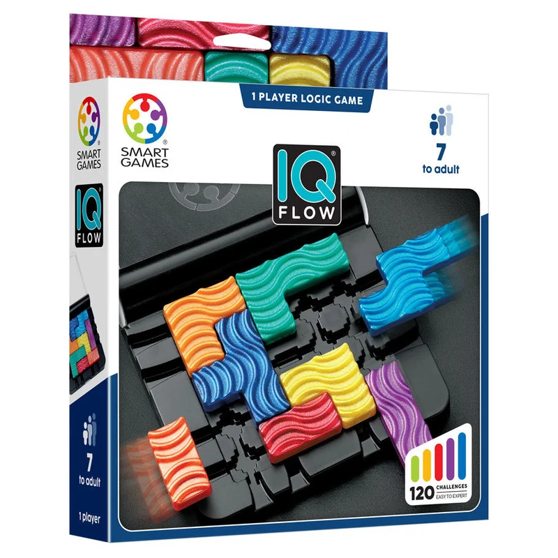 IQ Flow Smart Games Solo Logic Puzzle with 120 Challenges