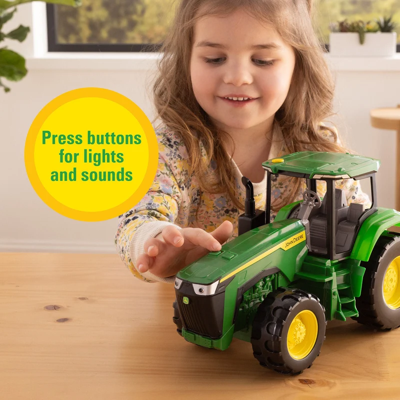 John Deere 12-Inch Lights and Sounds Kids Tractor Toy
