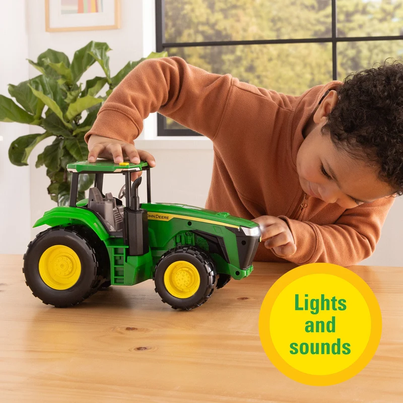 John Deere 12-Inch Lights and Sounds Kids Tractor Toy