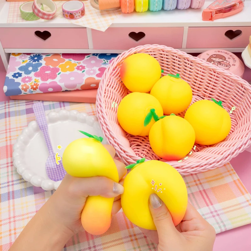 Just Peachy Soft Sensory Stress Ball Toy - Yellow
