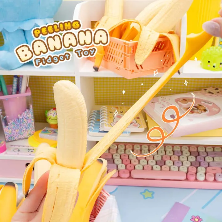 Realistic Peeling Banana Sensory Fidget Toy