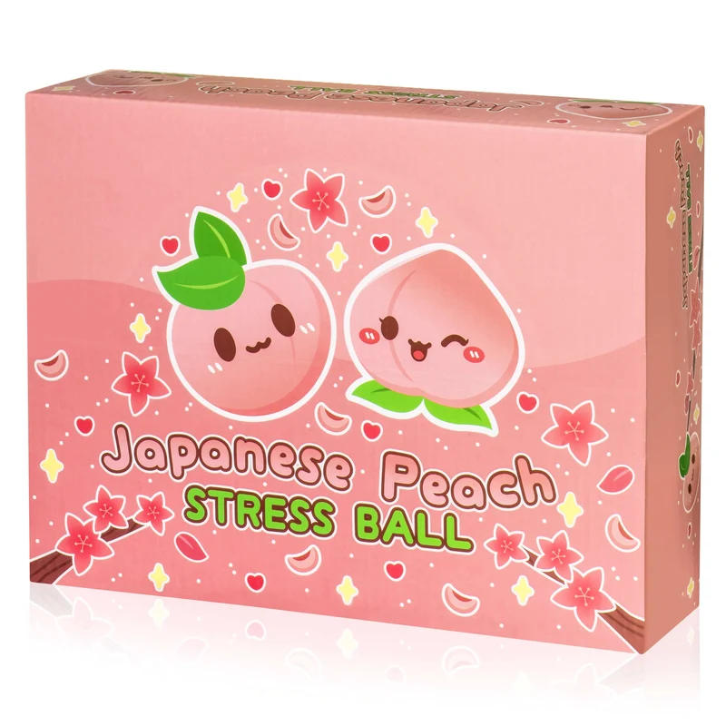 Just Peachy! Cute Japanese-Style Soft Peach Sensory Stress Toy Pink