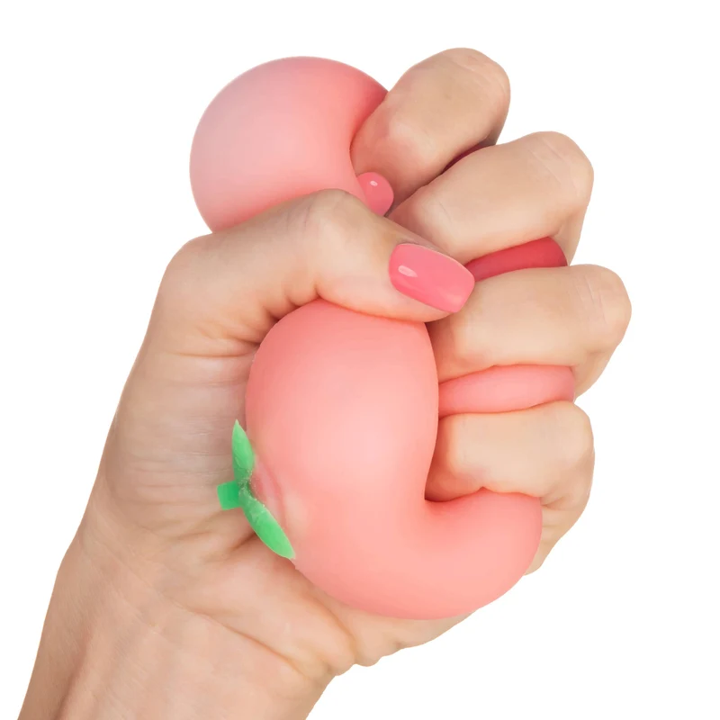 Just Peachy! Cute Japanese-Style Soft Peach Sensory Stress Toy Pink