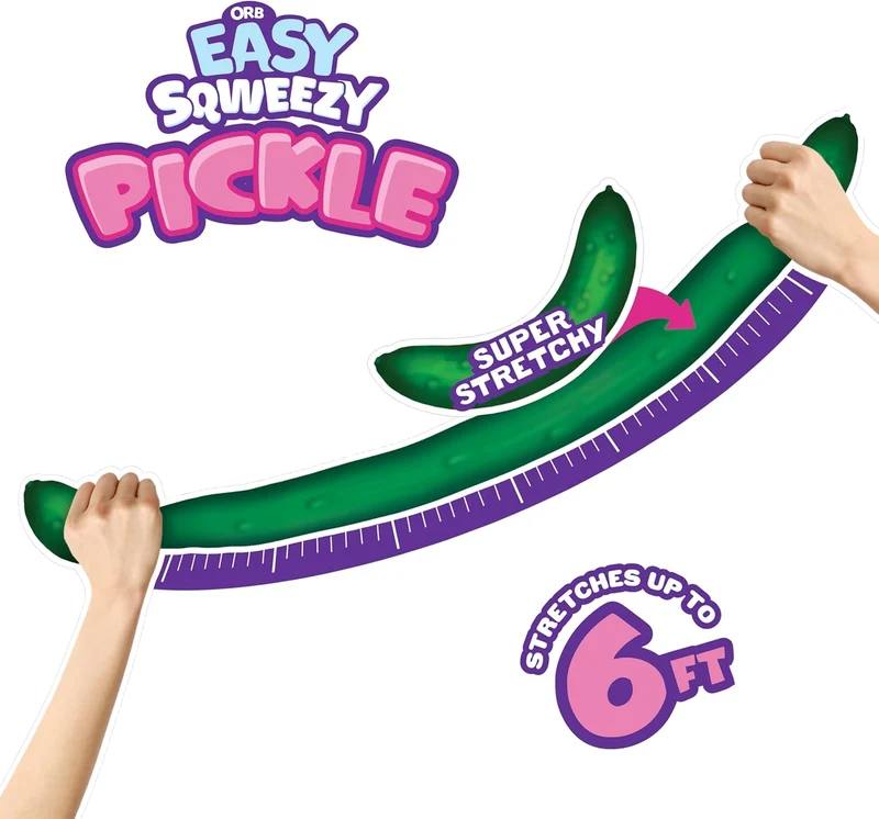 ORB Jumbo Easy Sqweezy Giant Stretchy Pickle Sensory Fidget Toy