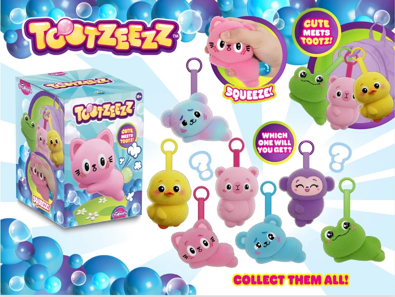 Tootzeezz Charmlets Squishy Plush Fidget Charms For Backpacks And Bags BLIND BOX