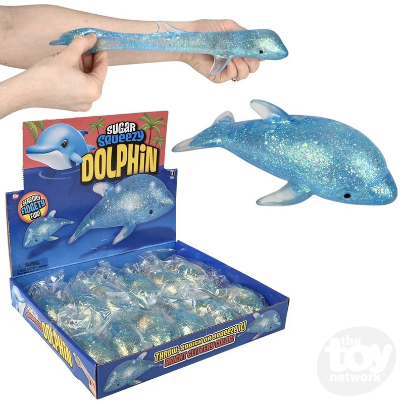 Glittery Squeezy Sugar Dolphin Sensory Fidget Toy
