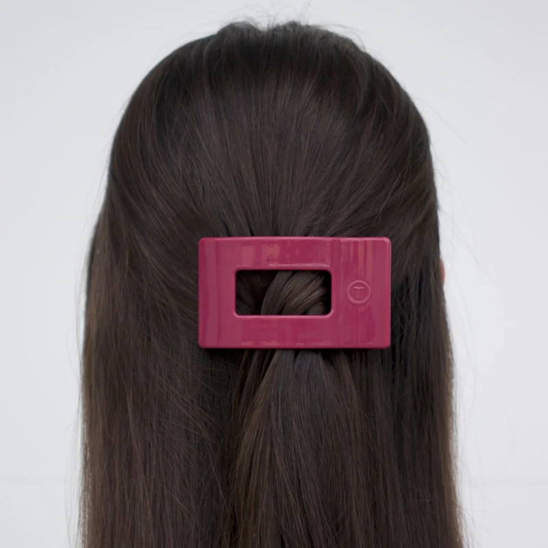 Wild Side Small Flat Rectangle Hair Clip for All Hair Types