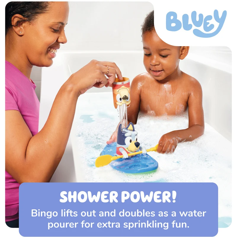 Toomies Bluey Pull and Go Canoe Bath Toy for Toddlers