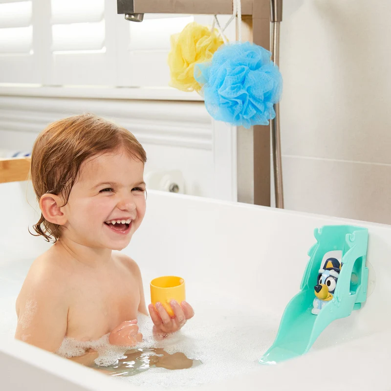 Bluey Toomies Waterslide Bath Toy with Pouring Bucket for Toddlers