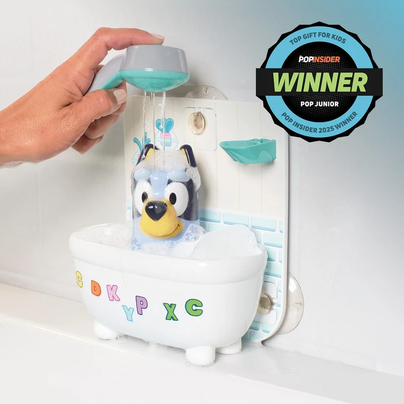 Toomies Shower and Scrub Bluey Interactive Bubble Bath Toddler Toy