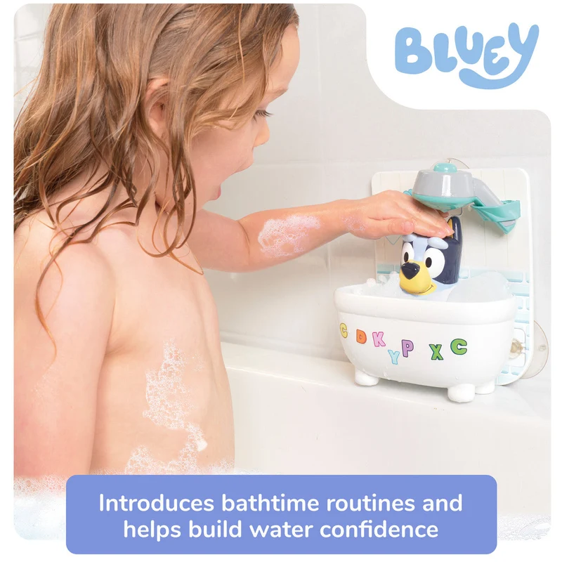 Toomies Shower and Scrub Bluey Interactive Bubble Bath Toddler Toy