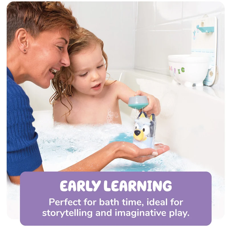 Toomies Shower and Scrub Bluey Interactive Bubble Bath Toddler Toy