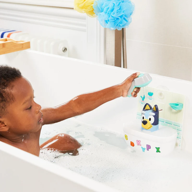 Toomies Shower and Scrub Bluey Interactive Bubble Bath Toddler Toy