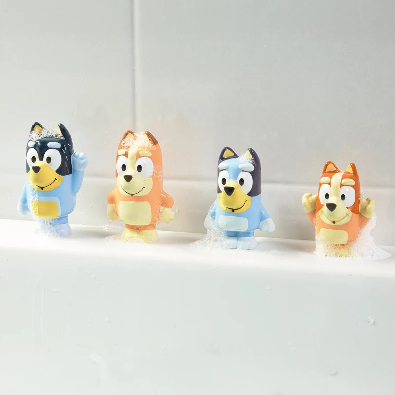 Toomies Bluey Family Bath Squirters 4-Pack Toddler Squirting Water Toys