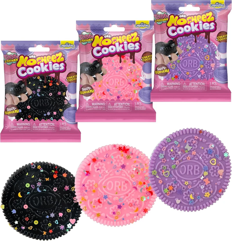 ORB Curiosities Mega Mocheez Sandwich Cookie Squishy Toy 3 Pack