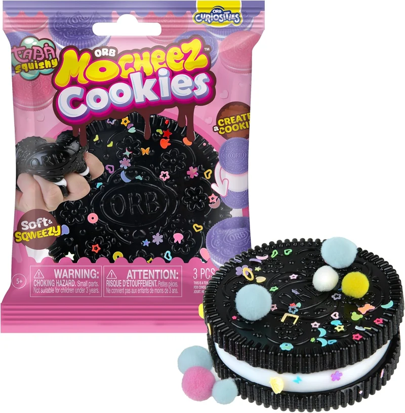 ORB Curiosities Mega Mocheez Sandwich Cookie Squishy Toy 3 Pack