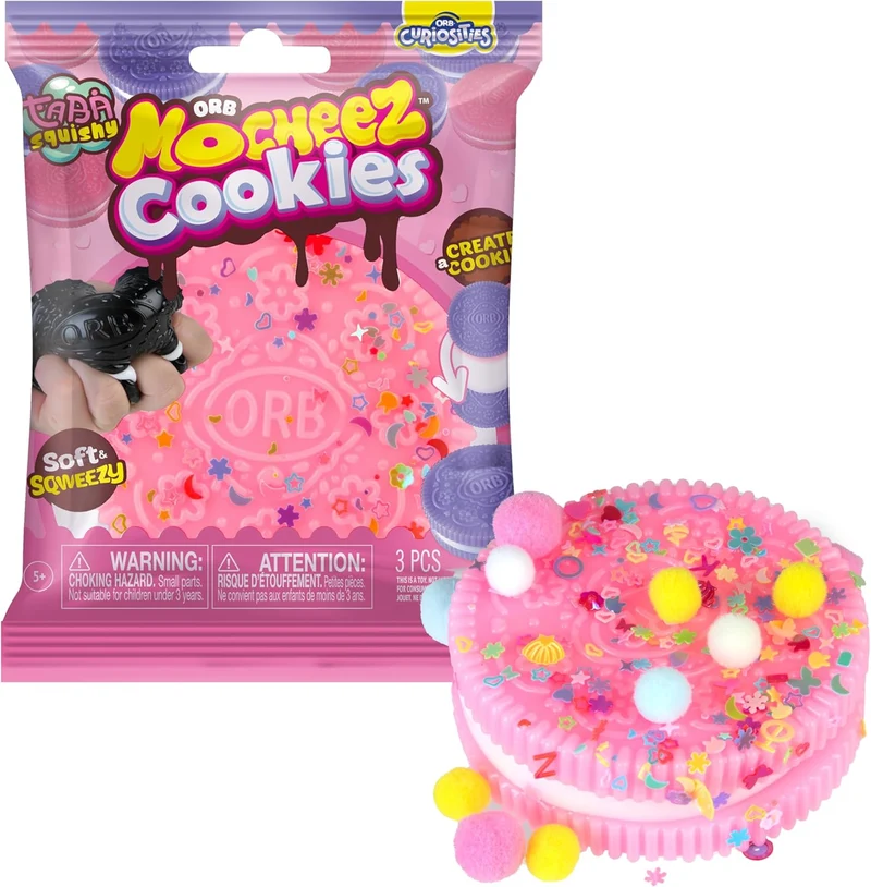 ORB Curiosities Mega Mocheez Sandwich Cookie Squishy Toy 3 Pack
