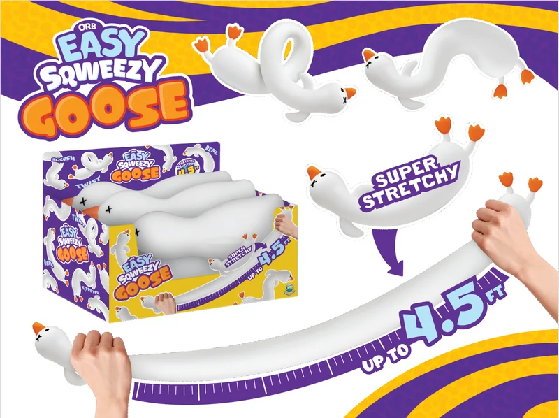ORB Toys Easy Sqweezy Goose Super Stretchy Tactile Fidget Toy