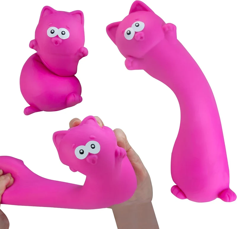 ORB Easy Sqweezy Giant Pink Stretchy Cat Stress Relief Fidget