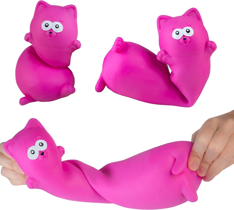 ORB Easy Sqweezy Giant Pink Stretchy Cat Stress Relief Fidget