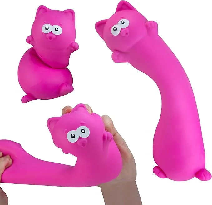 ORB Easy Sqweezy Giant Pink Stretchy Cat Stress Relief Fidget