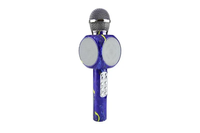 Swirl Purple Bluetooth Karaoke Microphone and Speaker Sing Along Bling