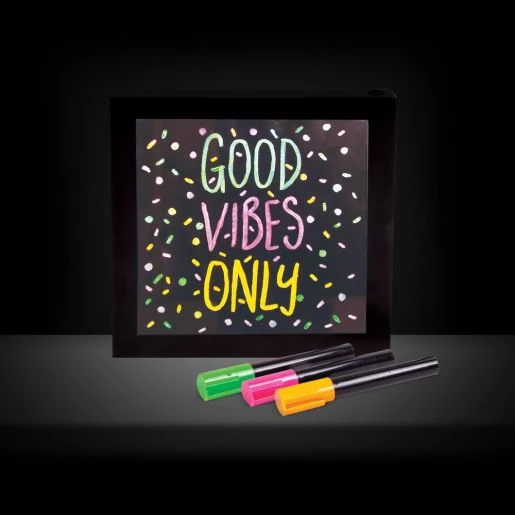 Light Up Neon Effect Message Frame with Colorful Marker Pens