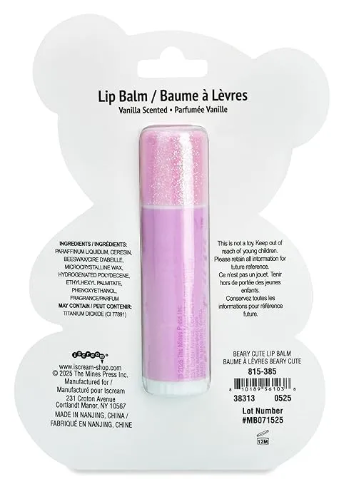iscream Beary Cute Vanilla Scented Lip Balm