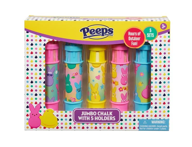 PEEPS® Jumbo Chalk Set with 5 Colorful Holders for Kids