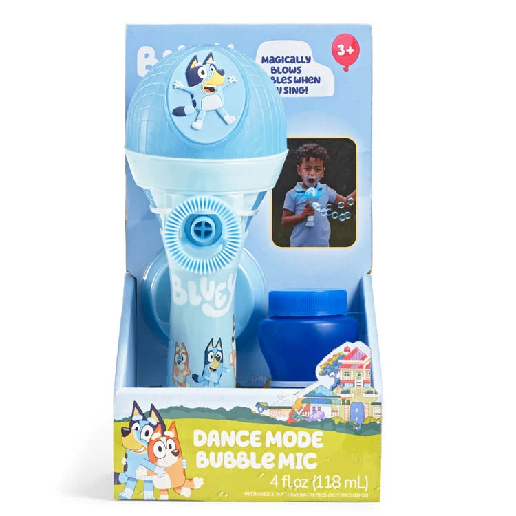 Bluey Dancemode Bubble Microphone Toy with Light and Sound Effects