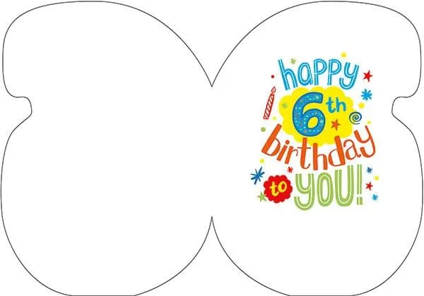 Vibrant 6th Birthday Foil Accent Greeting Card with Envelope