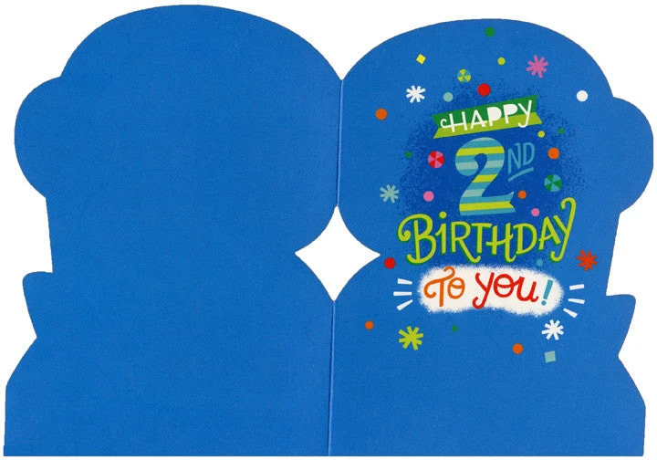 Paper House Age 2 Die-Cut Birthday Card with Holographic Foil