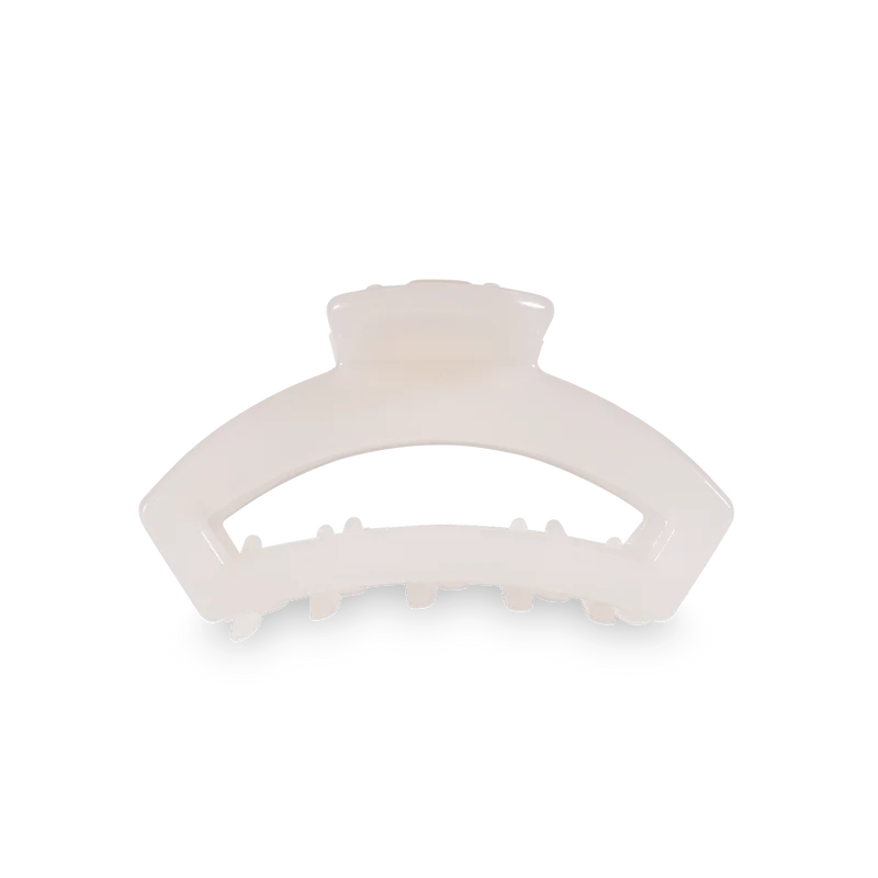 TELETIES Open Coconut White Tiny Claw Hair Clip for Kids