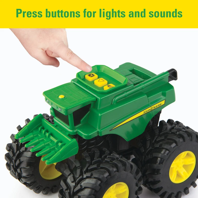 John Deere Monster Treads Lights and Sounds Tractor and Combine 2-Pack