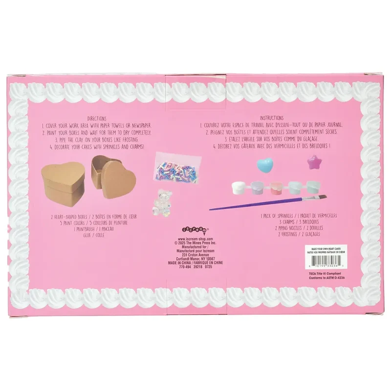 Iscream DIY Make Your Own Heart Cakes Craft Activity Kit