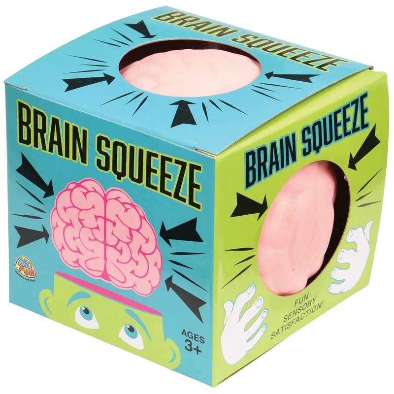 Brain Squeeze Pink Squishy Fidget Toy Stress Relief Gag Gift
